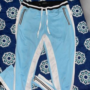 Baby blue and white Sweatpants / joggers